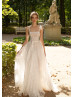 Beaded Ivory Sparkly Lace Wedding Dress